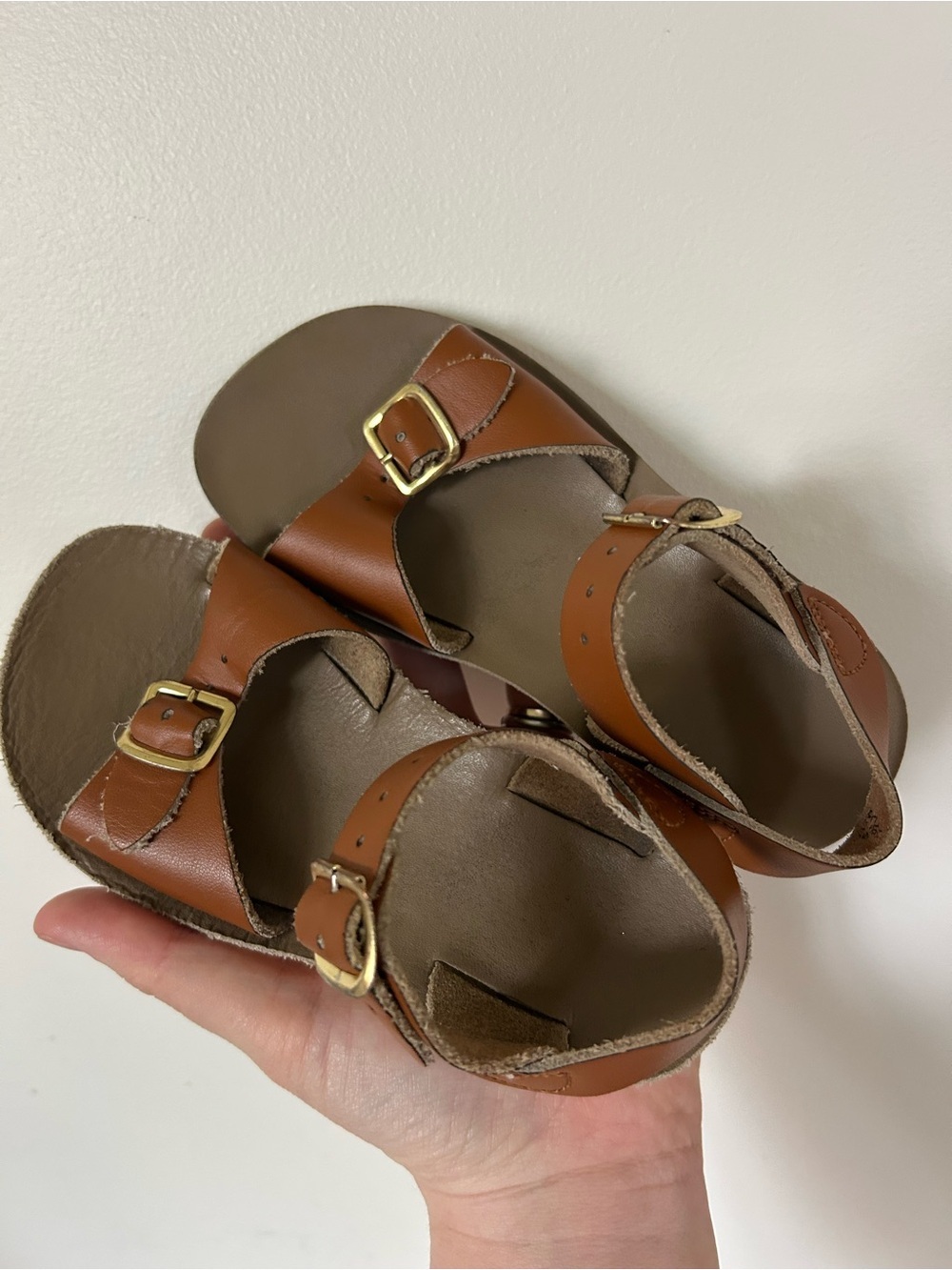 SALT WATER CHILD SURFER SANDALS TAN BROWN Size 10